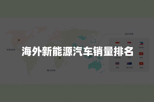 海外新能源汽车销量排名