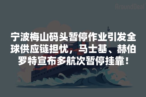 宁波梅山码头暂停作业引发全球供应链担忧，马士基、赫伯罗特宣布多航次暂停挂靠！