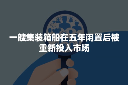 一艘集装箱船在五年闲置后被重新投入市场
