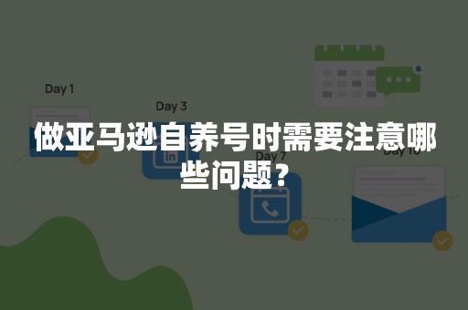做亚马逊自养号时需要注意哪些问题？