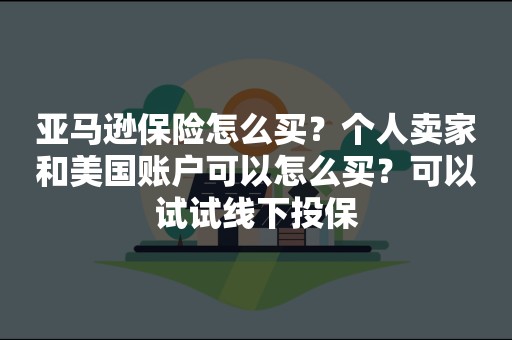 亚马逊保险怎么买？个人卖家和美国账户可以怎么买？可以试试线下投保