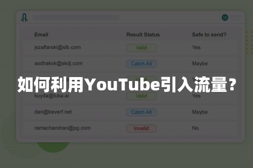 如何利用YouTube引入流量？