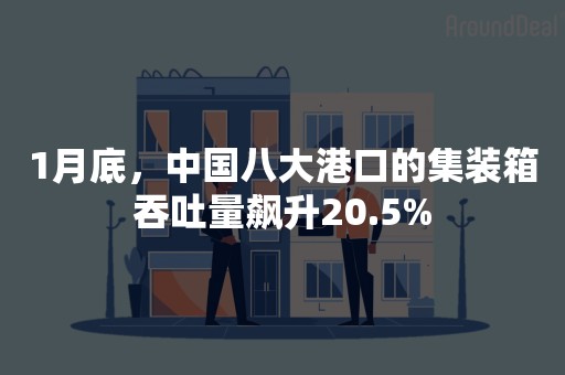 1月底，中国八大港口的集装箱吞吐量飙升20.5%