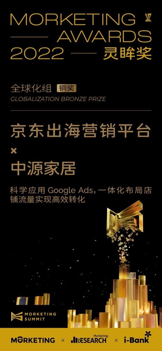 灵眸奖案例 | 京东出海营销平台×中源家居实现流量高效转化 开启全球化生意布局，出海营销奖项